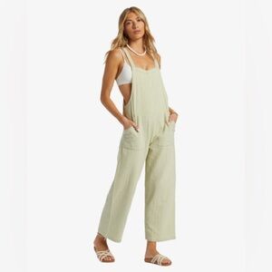 Billabong Sage Green Relaxed Jumpsuit